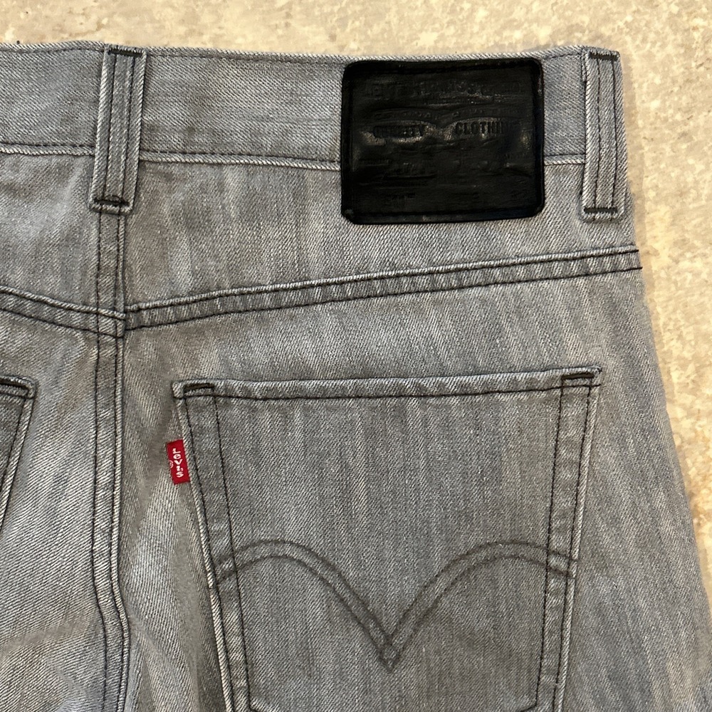 Levi's 511 Premium Jeans Men's 31x11 Grey Denim Cut off Jean Shorts Jorts Grunge